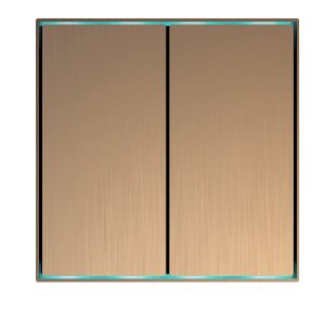 Dora serie 2-4 gang button KNX, metal Alu-eloxal, modular buttons,  temperature sensor, thermostat parametered, 2 analog input