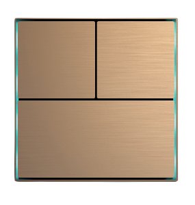 Dora serie 3-6 gangbutton KNX, metal Alu-eloxal, modular buttons,  temperature sensor, thermostat parametered, 2 analog input Antique Bronze